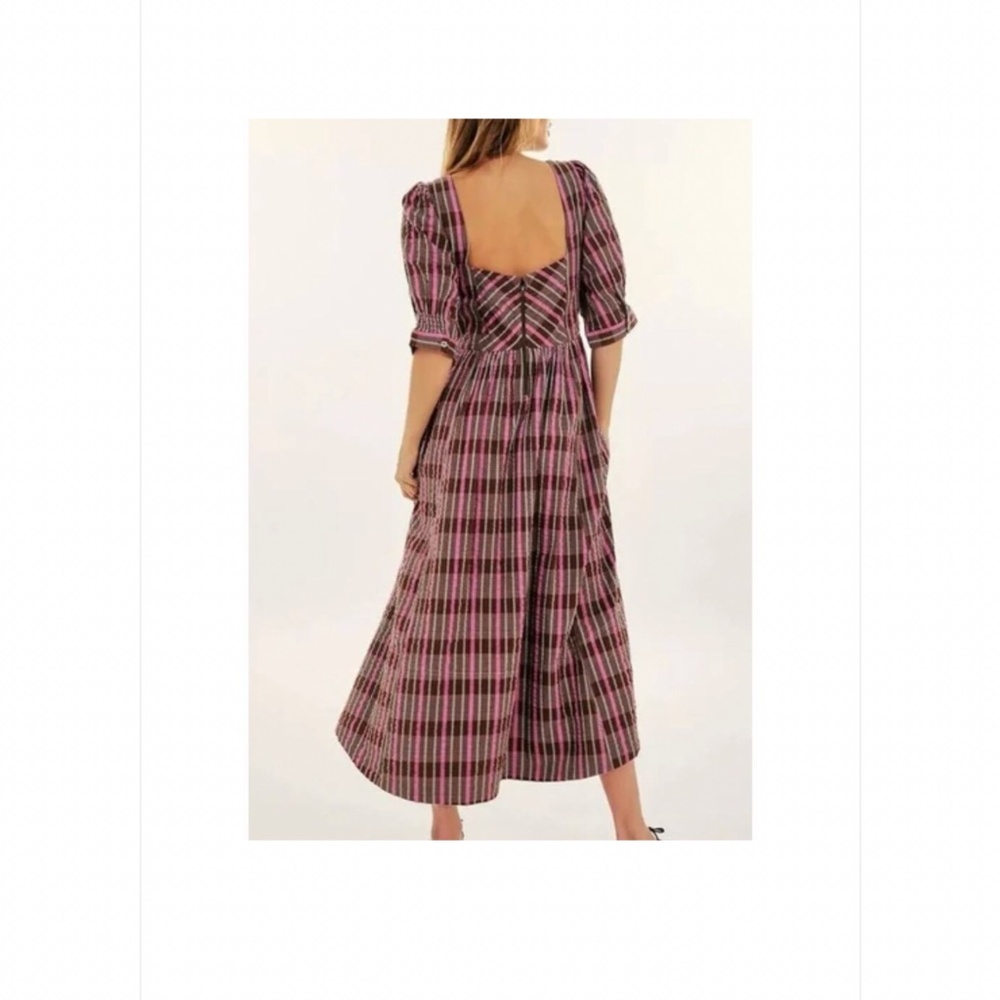 Free People Plaid Midi Dress - Picture 2 of 5